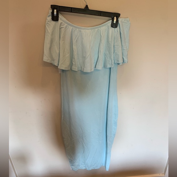 ASOS Maternity off shoulder blue dress - Picture 5 of 5